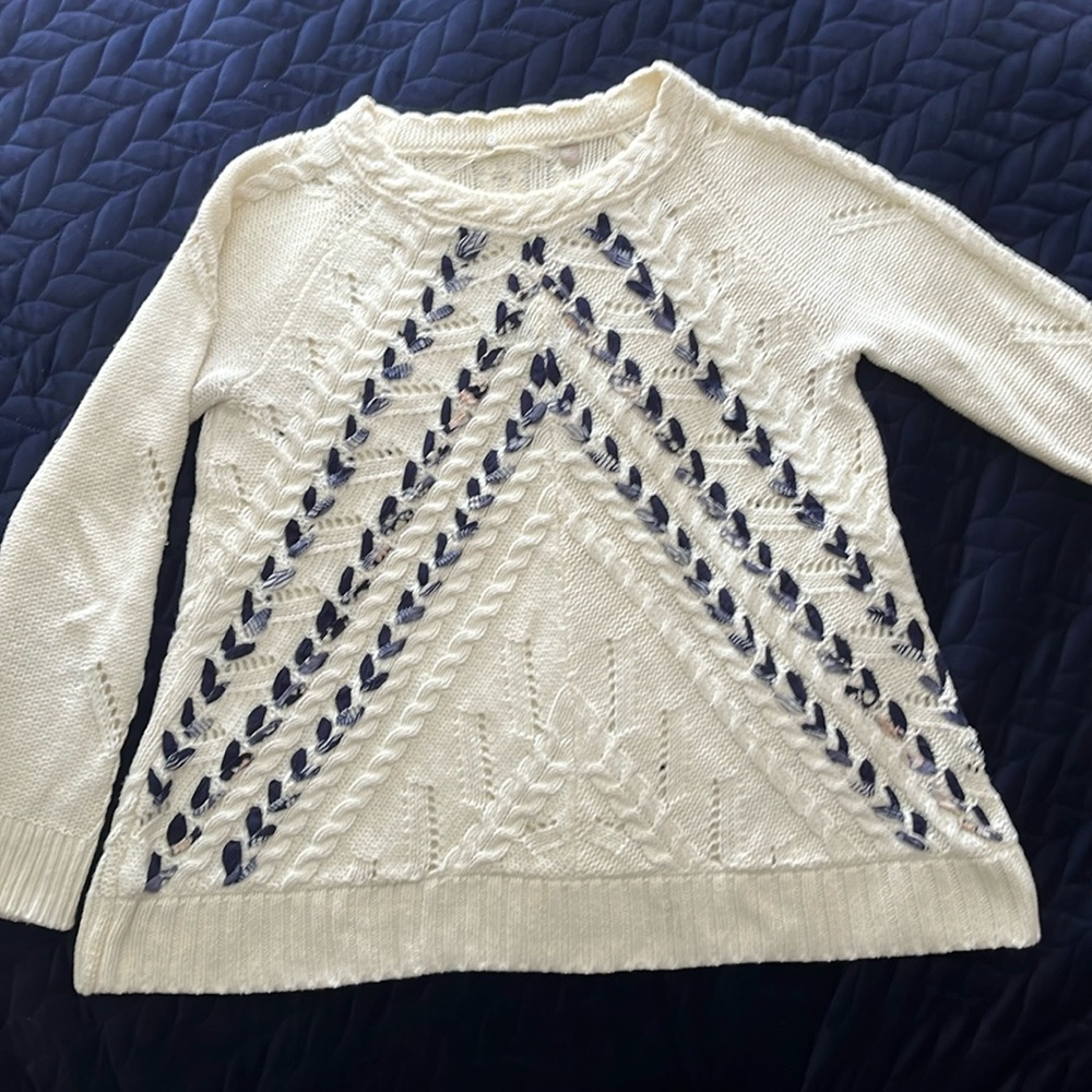 Knitted & Knotted cotton blend knit sweater from Anthropologie.
